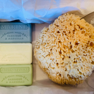 Luxury Natural Sponge & Soap Gift Set